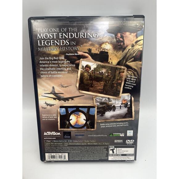 Call of Duty 2: Big Red One (Sony PlayStation 2 PS2, 2005) - Tested - Picture 2 of 6